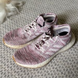 adidas Women's Pink and White Sneakers